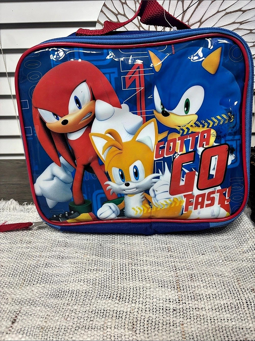 Sega Sonic the Hedgehog Kids Lunch Bag Blue & Red